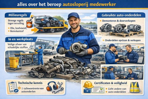 Alles over het beroep autosloperij medewerker Wat doet een autosloperij medewerker